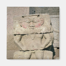 Relief of the Egyptian household god, Bes Refrigerator Magnet