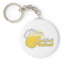 Relief Pitcher Beer Baseball keychains