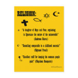 Religion Definition Postcard