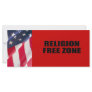 Religion Free Zone Rack Card