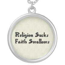 Religion Sucks Faith Swallows Pendants