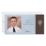 Religious Blue Brown Photo Card photo cards