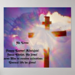 Religious Easter Poster - Jesus and Cross posters