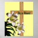 Religious Easter Poster Print - He is Risen!