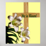 Religious Easter Poster Print - He is Risen!
