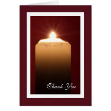 Religious Funeral Thank You Card - Candle
