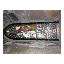 Religious Stained Glass Window Post Card