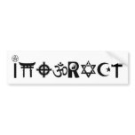 religious symbol interact bumper stickers