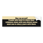 Religious Views bumper stickers