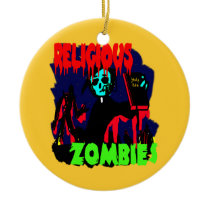 Religious Zombies Christmas Ornaments