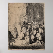 Rembrandt van Rijn - etching Presentation of Angel Print