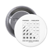 Remember ... Correlation Does Not Equal Causation Buttons