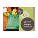Remember [green] Graduation Invitation postcards