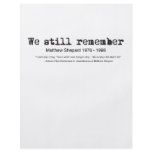 Remember Matthew Shepard flyers