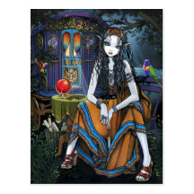 Remember Me Bohemian Gypsy Fortune Teller Postcard