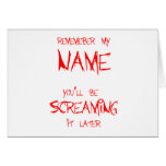 Remember my name cards
