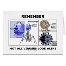 Remember Not All Viruses Look Alike (Virology) Greeting Cards