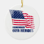 Remember our heroes Faded.png Christmas Ornament