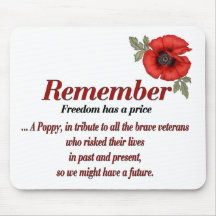 Remember Poppy Mouse Mat