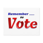 Remember to Vote postcards
