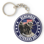 Remember Veterans Day keychains