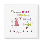 Remember Wine Counts As A Serving Of Fruit magnets