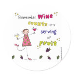 Remember Wine Counts As A Serving Of Fruit stickers
