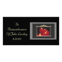 Remembrance Candles & Vines Custom Photo Card