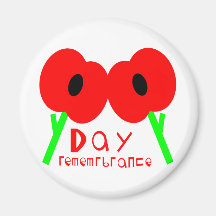 Remembrance Day, Armistice Day or Veterans Day Refrigerator Magnets
