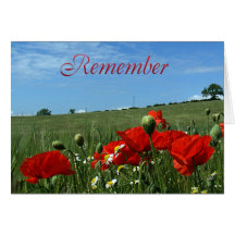 Remembrance Day Poppy Field Cards