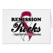 Remission Rocks - Head and Neck Cancer  Awareness Greeting Card
