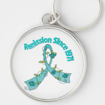 Remission Since 1971 Ovarian Cancer Keychain
