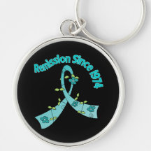 Remission Since 1974 Ovarian Cancer Key Chain