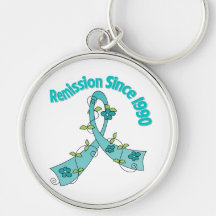 Remission Since 1990 Ovarian Cancer Key Chain