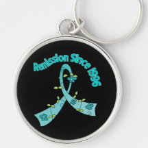 Remission Since 1996 Ovarian Cancer Key Chain