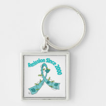 Remission Since 2000 Ovarian Cancer Keychains