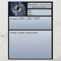 Remote Viewing Casebook Sheets Flyer Design