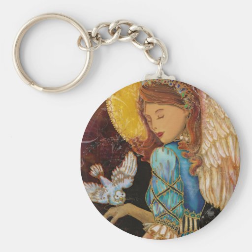 Renaissance Angel & Dove Christmas Keychains