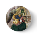 Renaissance  Angel Round Button Pin Pinturicchio