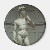 Renaissance Marble Statue of David by Michelangelo Magnet