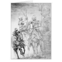 Renaissance Mediaeval Knight Art by Kelli Swan Greeting Cards
