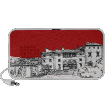 Renaissance museum red travel speakers