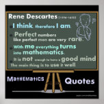 Rene Descartes Mathematics Posters Quotes posters