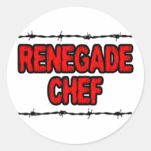 Renegade Chef Round Sticker