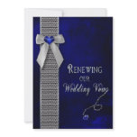 Renewing Wedding Vows Invitations  Cobolt Blue