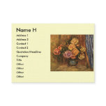 Renoir's Roses in Front of a Blue Curtain (1908) business cards