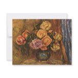 Renoir's Roses in Front of a Blue Curtain (1908) invitations