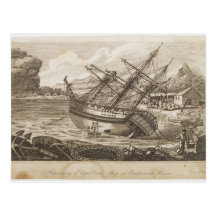 Repairing of Captain Cooks ship Post Cards
