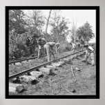 Repairing the Railroad Track in Tennessee 1863 Posters