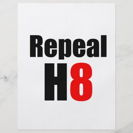 REPEAL PROP 8 / REPEAL H8 PERSONALIZED FLYER